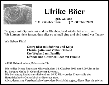 Traueranzeige von Ulrike Böer von Tageszeitung