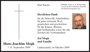 Traueranzeige von Hans-Joachim Mogk von Tageszeitung