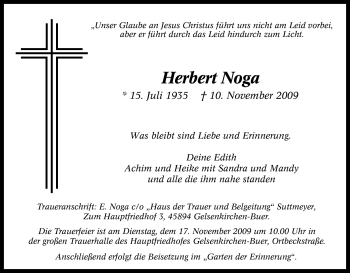 Traueranzeige von Herbert Noga von Tageszeitung