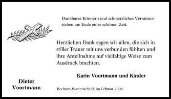 Traueranzeige von Dieter Voortmann von Tageszeitung