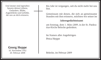 Traueranzeige von Georg Heppe von Tageszeitung