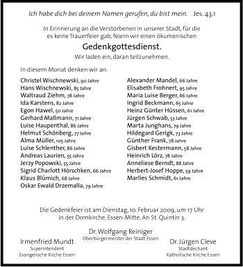 Traueranzeige von Ida Karstens von Tageszeitung