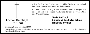 Traueranzeige von Lothar Rothkopf von Tageszeitung