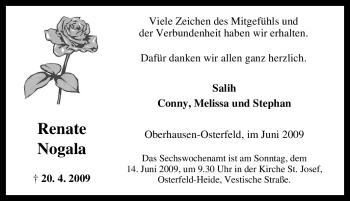 Traueranzeige von Renate Nogala von Tageszeitung