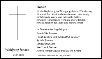 Traueranzeige von Wolfgang Janzen von Tageszeitung