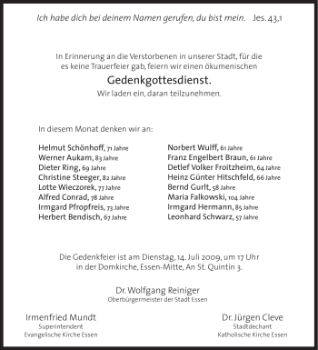 Traueranzeige von Irmgard Pfropfreis von Tageszeitung