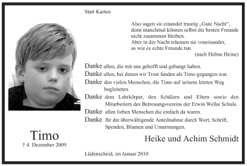 Traueranzeige von Timo  von Tageszeitung