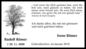 Traueranzeige von Rudolf Römer von Tageszeitung