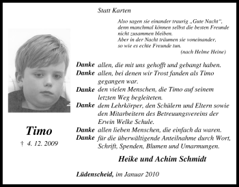 Traueranzeige von Timo  von Tageszeitung