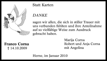 Traueranzeige von Franco Corna von Tageszeitung