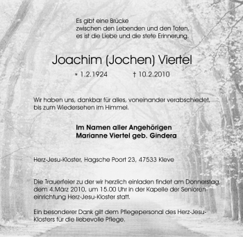 Traueranzeige von Joachim Viertel von Tageszeitung