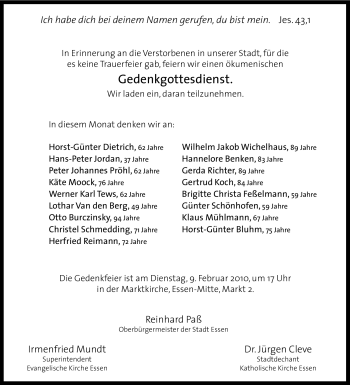 Traueranzeige von Werner Karl Tews von Tageszeitung