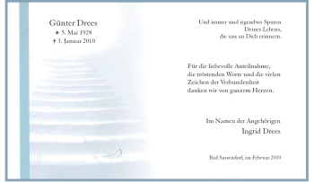 Traueranzeige von Günter Drees von Tageszeitung
