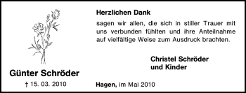 Traueranzeige von Günter Schröder von Tageszeitung