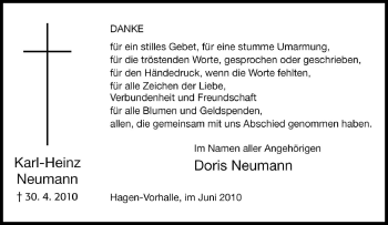 Traueranzeige von Karl-Heinz Neumann von Tageszeitung