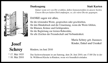 Traueranzeige von Josef Schrey von Tageszeitung