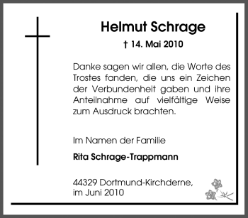 Traueranzeige von Helmut Schrage von Tageszeitung