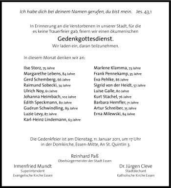 Traueranzeige von Ilse Storz von Tageszeitung