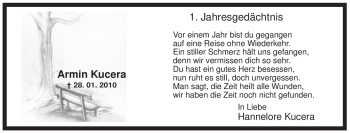 Traueranzeige von Armin Kucera von Tageszeitung