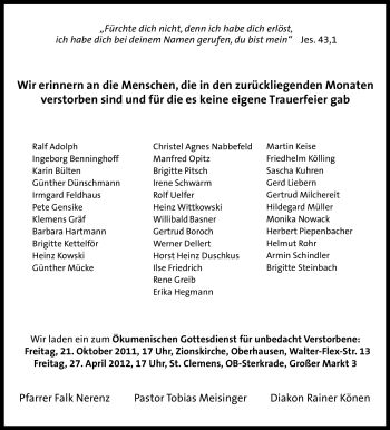 Traueranzeige von Brigitte Steinbach von Tageszeitung