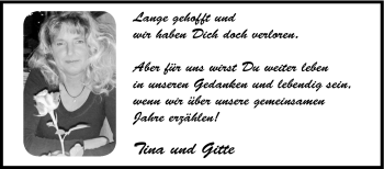 Traueranzeige von Unbekannt Unbekannt von Tageszeitung