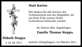 Traueranzeige von Elsbeth Stoppa von Tageszeitung