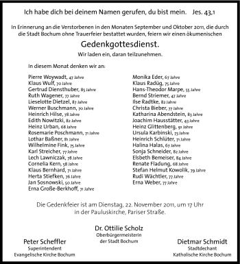 Traueranzeige von Bernd Striemer von Tageszeitung