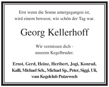 Traueranzeige von Georg Kellerhoff von Tageszeitung