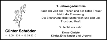 Traueranzeige von Günter Schröder von Tageszeitung