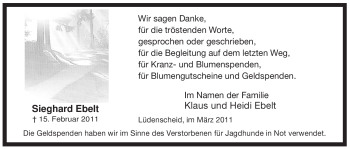 Traueranzeige von Sieghard Ebelt von Tageszeitung