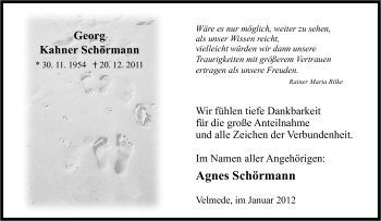 Traueranzeige von Kahner Schörmann von Tageszeitung