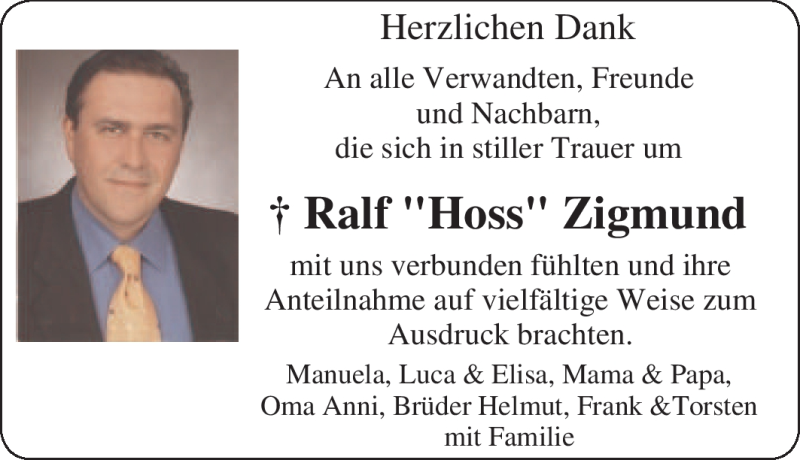  Traueranzeige für Ralf Zigmund vom 23.03.2012 aus Tageszeitung