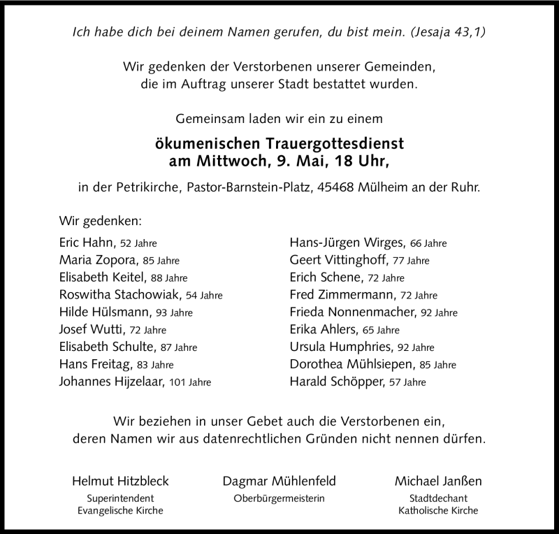  Traueranzeige für Harald Schöpper vom 05.05.2012 aus Tageszeitung