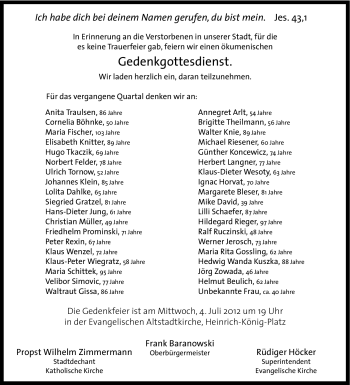 Traueranzeige von Lolita Dahlke von Tageszeitung