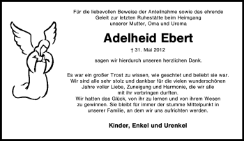 Traueranzeige von Adelheid Ebert von Tageszeitung