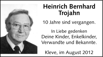 Traueranzeige von Heinrich Bernhard Trojahn von Tageszeitung
