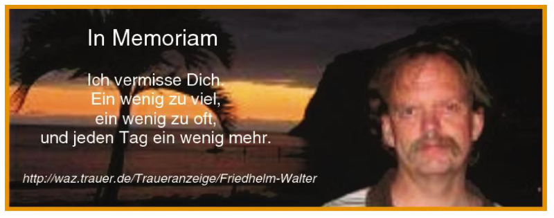  Traueranzeige für Friedhelm Walter vom 30.12.2014 aus Westdeutsche Allgemeine Zeitung