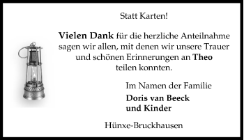 Traueranzeige von Theo  von Tageszeitung