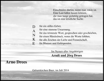 Traueranzeige von Arno Drees von Tageszeitung