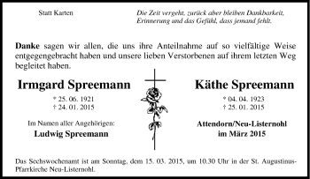 Traueranzeige von Ludwig Spreemann von Tageszeitung