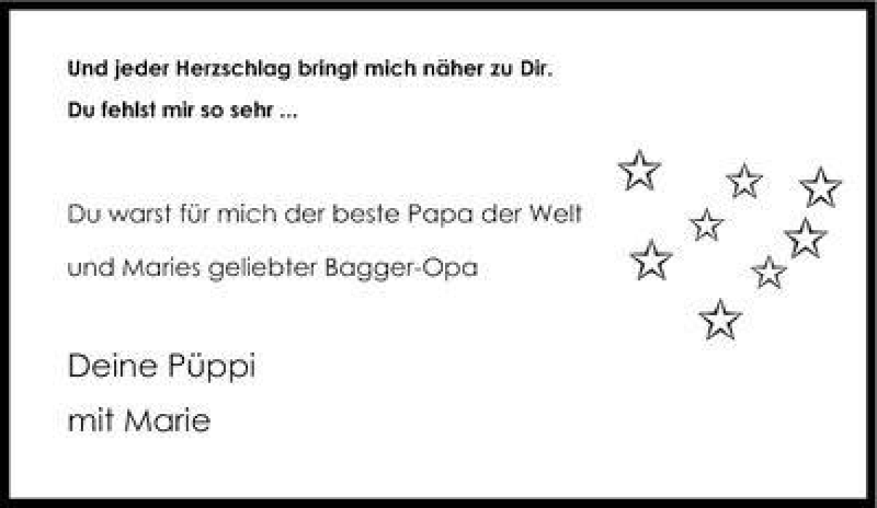  Traueranzeige für Horst Stahlberg vom 06.01.2015 aus Tageszeitung