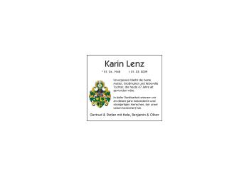 Traueranzeige von Karin Lenz von Tageszeitung