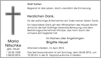 Traueranzeige von Bestattungen  von Tageszeitung