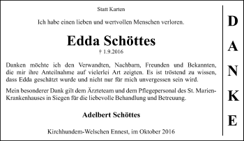 Traueranzeige von Edda Schöttes von Tageszeitung