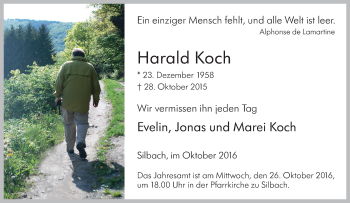 Traueranzeige von Harald Koch von Tageszeitung