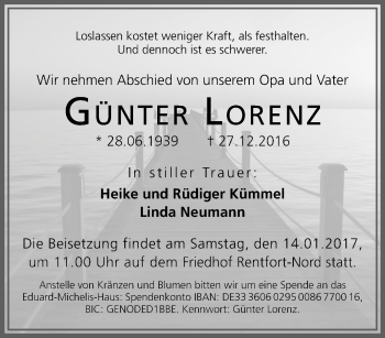 Traueranzeige von Günter Lorenz von Tageszeitung